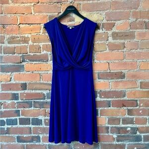 Parade Women's Blue Sleeveless Midi Wrap Dress. Size: 4